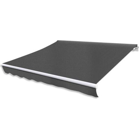 Store extérieur manuel pliant de 300 cm, gris anthracite (1/5)