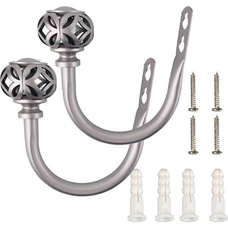 Lot de 2 attaches de rideaux vintage à fixer au mur (1/5)