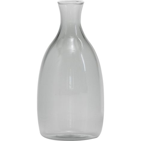 Vase Un Fiore Design Artisanal En Verre Borosilicate Soufflé À La Main, Capacité 35 Cl, Couleur Grise, Idéal Pour La Décoration De La Maison (1/4)