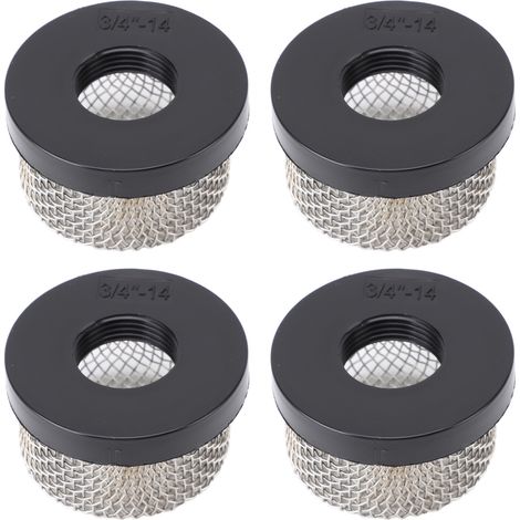 Filtro a rete in acciaio inox 3/4"-14, griglia di aerazione con filettatura femmina per pompa per bestiame, 4 pezzi (1/5)