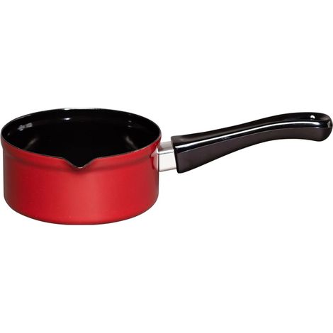 Riess Babystielkasserolle 14cm 0.75l Schwarz/Rot (1/2)