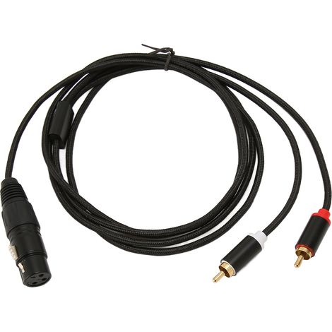 Câble Y XLR Femelle vers Double RCA Mâle, Diviseur Audio Stéréo Haute Fidélité Sans Bruit 1m (1/5)