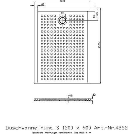 Ricevitore Doccia Hoesch Muna S Con Antiscivolo 1200X900X30Mm Bianco