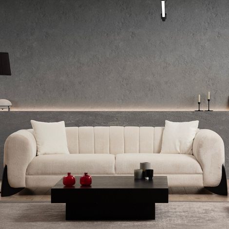3-Sitzer-Sofa Sandreo Weiß (1/5)