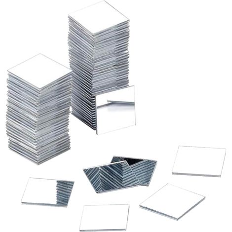 (50 pcs) Miroirs Mini Autocollants Carrés,5x5cm,pour Bricolage, Petites Mosaïques de Miroir pour la Maison,Mur DIY,Bricolage,Table, Cuisine,Décoration (1/5)