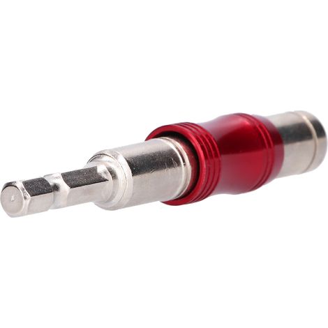 Porte-embout hexagonal en acier au chrome-vanadium, rallonge multi-angles autobloquante pour perceuse et tournevis électrique (rouge argent) (1/5)