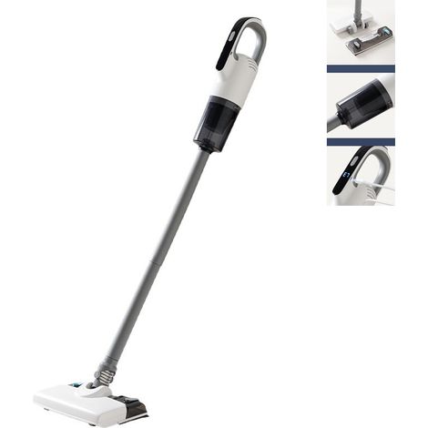 Aspirapolvere e lavapavimenti 2-in-1 senza fili, per la casa, 3 livelli di aspirazione, 50 kPa, 1 filtro + 3 spazzole + 2 panni lavapavimenti