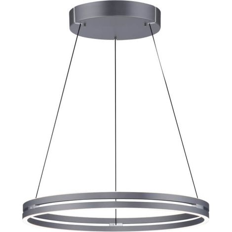Lampe suspendue élégante Pure E-Loop gris Ø 70cm - 2551-15