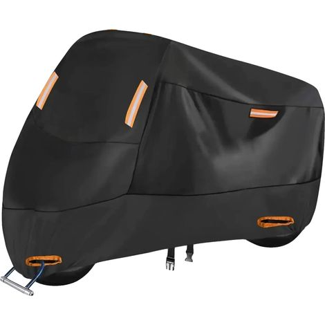 Funda para motocicleta, impermeable, resistente a los rayos UV, naranja-e, 3XL (1/2)