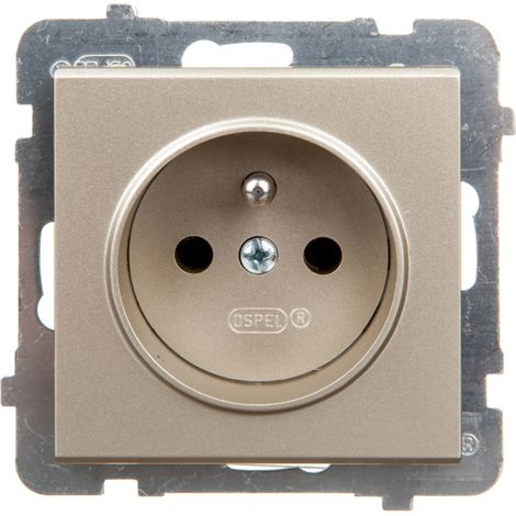 Sonata Einzelsteckdose mit/ohne Champagnergold GP-1RZ/m/39