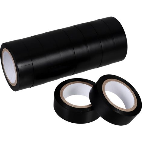 Bande Aislante Industrielle Noire en Pvc 18mm, 10 Rouleaux (1/5)