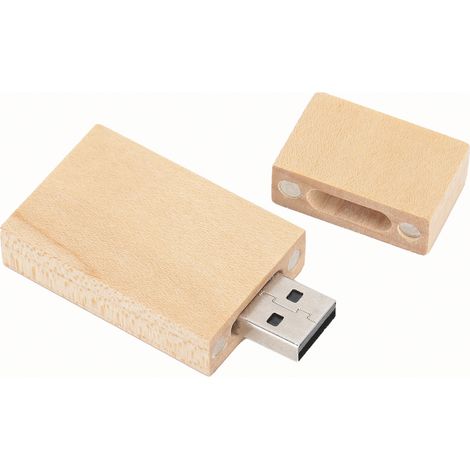 Clé USB portable en bois avec boîte CM1001832G (1/5)