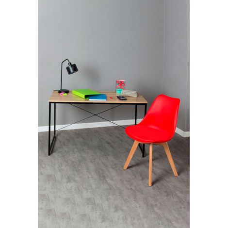 Conjuntos de mesa y sillas - Conjunto Escritorio Dek y Silla Synk Basic - Rojo (1/5)