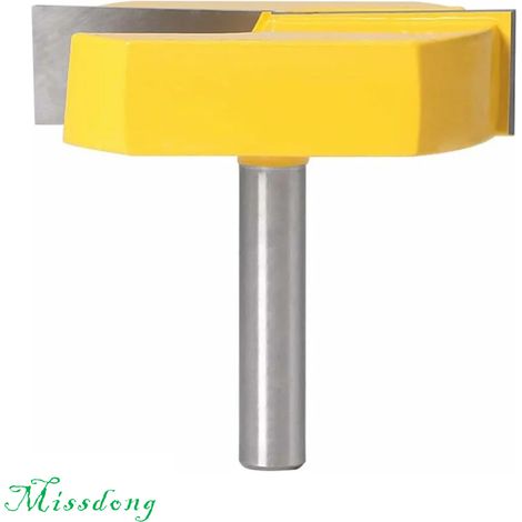 Fräser 8mm, Hobelfräser für Grundreinigung, T-Track T-Nut Form Router Bits, 8x57mm unten, gelbe Klinge (1/5)
