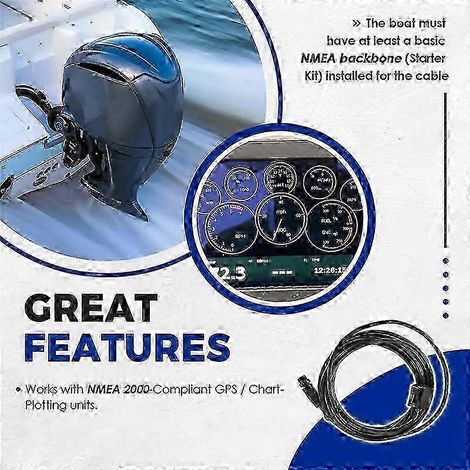7 m NMEA 2000 Schnittstellenkabel für Yamaha-Motoren von Lowrance & Simrad, Modell 000-0120-37, Ausgabe 0619