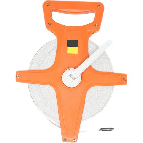 Dapetz® 50M Open Reel Tape Measure Fiberglass Surveyors Tape Retractable Metal Casing Metric Imperial Scales Impact Resistant (1/5)