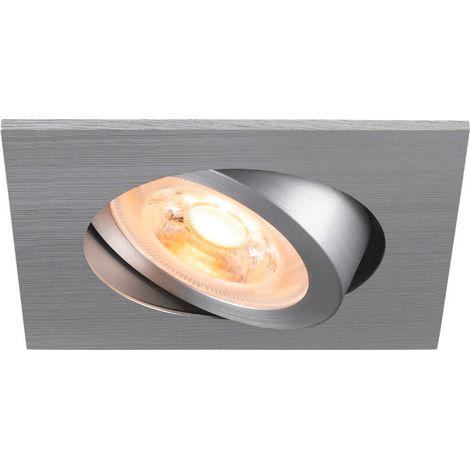 Spot encastré NEW TRIA® 68 intérieur carré orientable alu GU10 10W IP 20 - SLV - 1007373 (1/3)