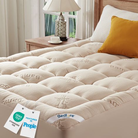 Surmatelas 140x200 cm, sur Matelas 2 Personne en Viscose de Bambou (1/5)