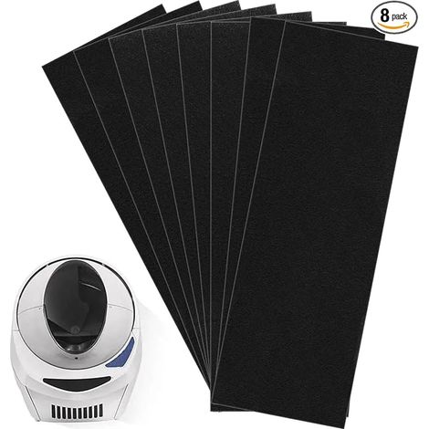 Filtre Charbon Actif pour Litière Chat, Filtres Anti-Odeur Absorbants de Remplacement, Désodorisant Efficace pour Bac à Litière (1/5)