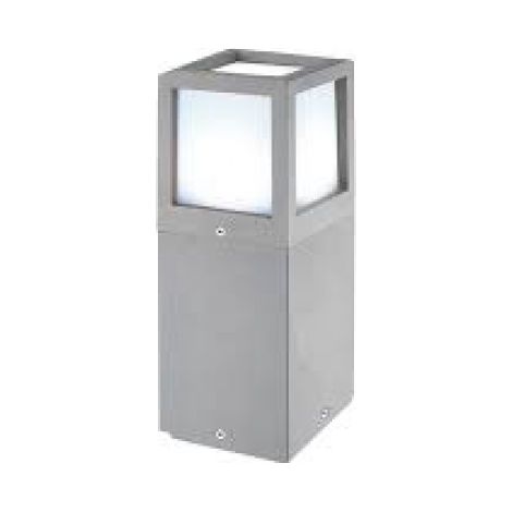 Lampada da terra Oliver Bollard Grigio LED 15W IP65 3000K 26cm - Rossini Group, illuminazione giardino di design in alluminio pressofuso