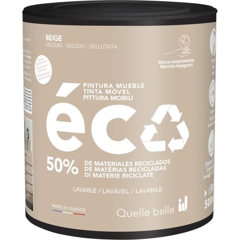 pittura per restauro legno mobili "eco mobili" beige calcare 500 ml (1/3)