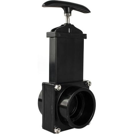 Valve de vidange pour camping-car, diamètre 50 mm, à glissière, noire, robuste et légère, pour eaux usées, compatible avec les caravanes et les fourgons aménagés. Valve anti-retour idéale pour les bas (1/5)