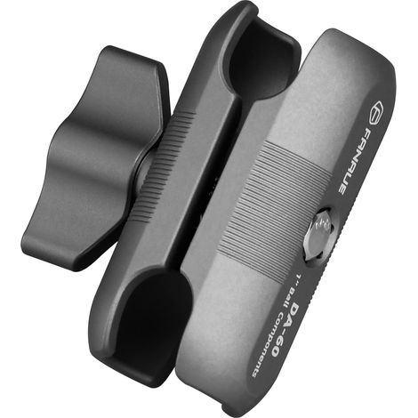 Bras à Double Douille compatible avec B tailles tête sphérique et vélo moto Support de téléphone, convient tous les standards industriels Adaptateur à bille 1", Aluminium 2,3" de long