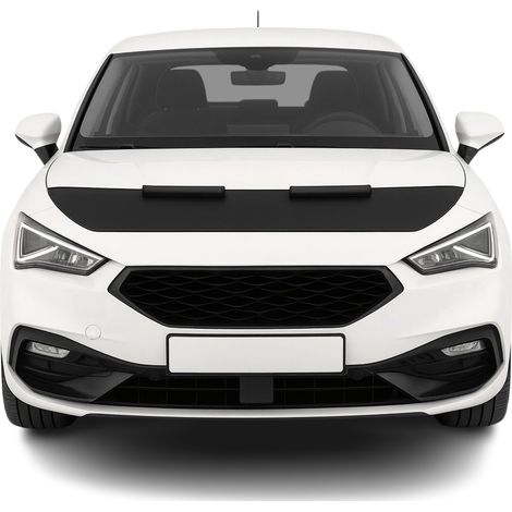 OMAC Protège Capot - Masque De Voiture pour Seat Leon 2020-2026 HB En Vinyle Noir (1/5)