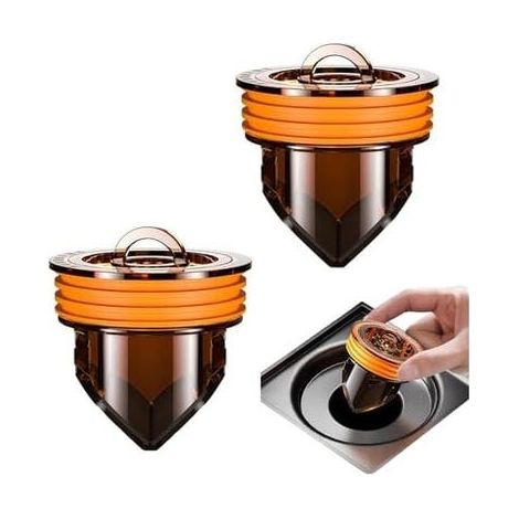 Siphon de sol anti-reflux 2 pièces, siphon magnétique anti-odeur, clapet anti-retour pour lavabo de douche, bouchon de vidange à guichet unique (1/4)
