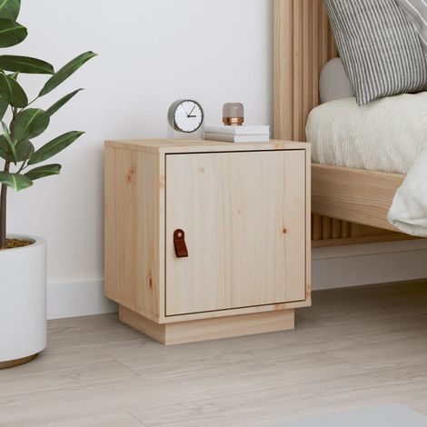 Bedside Cabinet 40x34x45 cm Solid Wood Pine vidaXL (1/5)