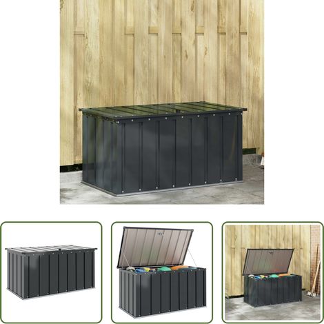 Rangement extérieur - Boîte de Rangement de Jardin Noir 101 x 56,5 x 50 cm Acier (1/5)