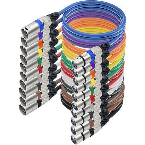Câble d'extension AUX symétrique 3 broches pour microphones Kanon (10 pièces) (1/5)
