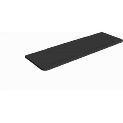 Tablette de douche droite en aluminium thermolaqué - ALUR - Fabrication Française - Coloris: noir mat - Dimensions: 300 x105 x 30 mm