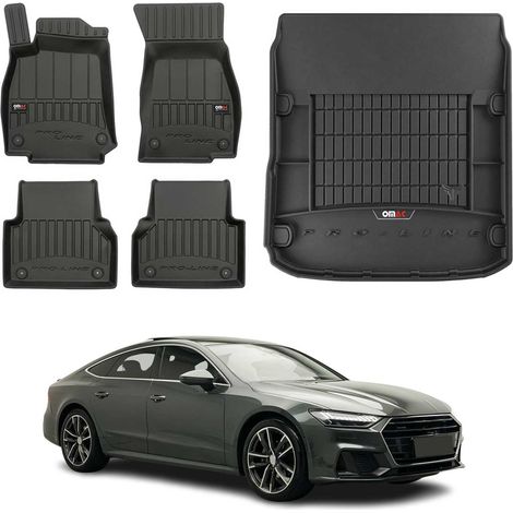 OMAC Kit Tapis de Sol et Coffre pour Audi A7 C8 Sportback 2018-2025 Premium Noir (1/5)