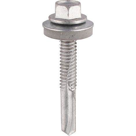 TIMCO Self-Drilling Heavy Section Screws Exterior Silver with EPDM Washer - 5.5 x 38