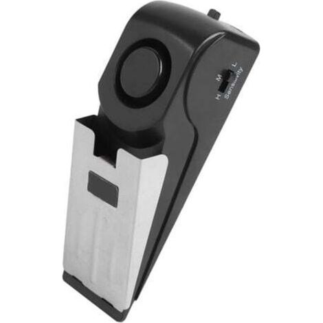 UlisemJeffergarden Butée de Porte 120 dB, Butoir de Porte Alarme Système D'alarme Portable en Forme de Cale Système D'alarme de Sécurité sans Fil Petite Taille Alarme Capteur pour la Maison/Appartemen (1/4)