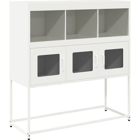 Maison Exclusive - Aparador de acero laminado en frío blanco 100,
