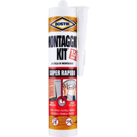 BOSTIK MONTAGGIO KIT SUPER RAPIDO COLLA 370 G CARTUC