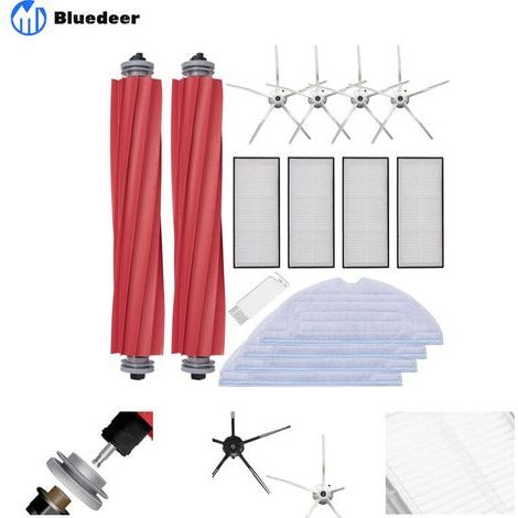 Kit de rechange compatible avec Roborock S7 S75 S70 S7Max S7Maxv T7s Plus Q7 MAX Kit avec filtres, brosses latérales, rouleau central et serpillières de rechange aspirateur robot Roborok S7 (1/5)
