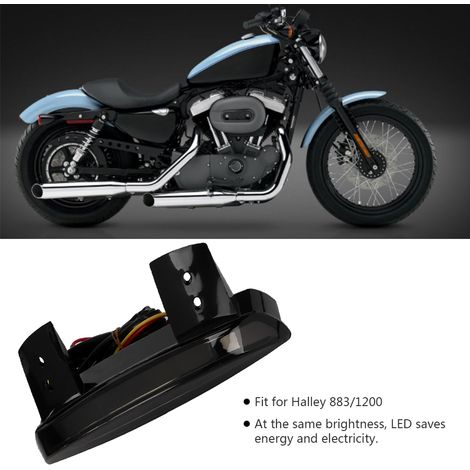 Feu arrière LED pour moto, feu stop, accessoire, lampe modifiée transparente (fumée) (1/5)