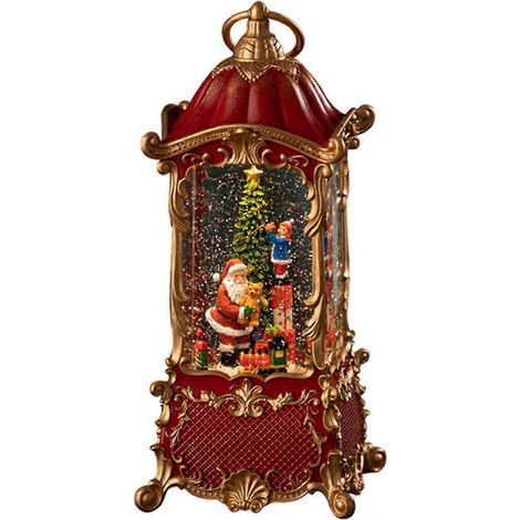 Une boîte à musique joyeuse avec un carrousel, un plateau tournant en forme de boule de neige et un mécanisme musical sur le thème de l'hiver, parfaite pour les réunions de famille. (1/5)