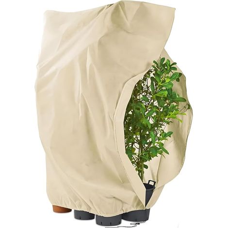 120x180cm Voile Hivernage Plante Exterieur 80g/m², Housse Hivernage Plante, avec Fermeture éclair et Cordon de Serrage, Housse d'hivernage Plante Réutilisable (120x180cm, 1 pièces) (1/5)