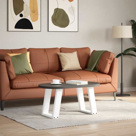 vidaXL Coffee Table Legs U-Shaped 2 pcs White 28x(42-43) cm Steel (1/5)