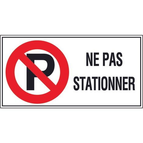 Panneau Ne pas stationner - Rigide 960x480mm - 4000336