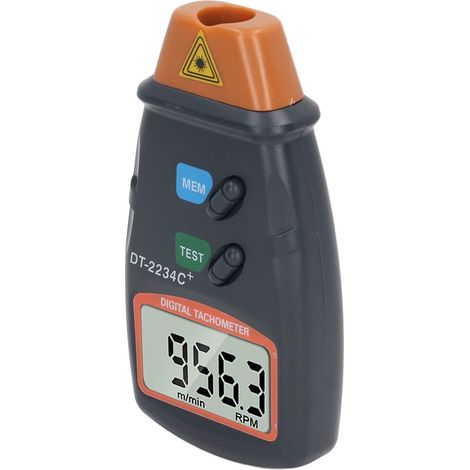 Tachymètre numérique laser sans contact pour tour (tr/min) (1/5)