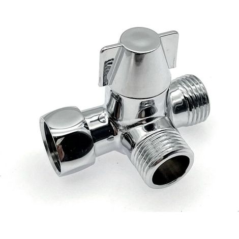 Vanne Dérivation Bras Douche 3 Voies G1/2 Laiton Répartiteur (1/5)