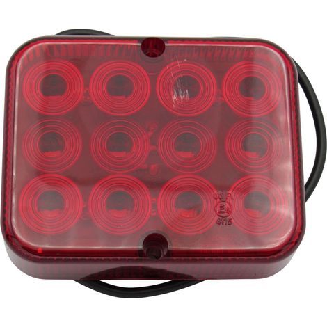 12V Red Auxillary Rear Fog Light Lamp E Approved - Trailer Lightboard Towing (1/5)