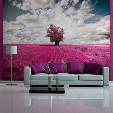 Papier Peint "Prairie Couleur Fuschia" 309 x 400 cm (1/2)