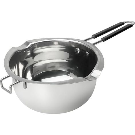 1200ml Creuset pour Bain-Marie, ChaudièRes Universelles en Acier Inoxydable,avec PoignéE RéSistante à La Chaleur,Fond Plat,pour La Chauffage du Lait,du Beurre Ou du Chocolat (1/5)
