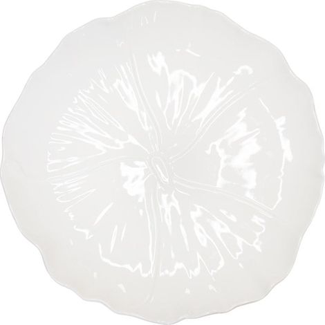 Assiette à dessert en porcelaine blanche en forme de fleur pour sublimer vos repas - 25 x 25 cm - PANGIVO (1/4)